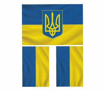 Naklejka Flaga Godło Ukrainy Ukraina Ukraine UV
