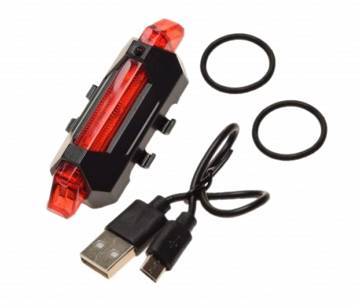 Lampka Rowerowa Tylna Tył LED Z Akumulatorem USB