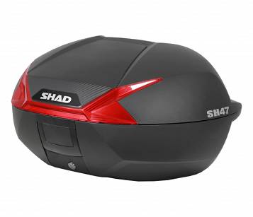 SHAD SH47 Kufer Motocyklowy Czerwone Wstawki 47 L