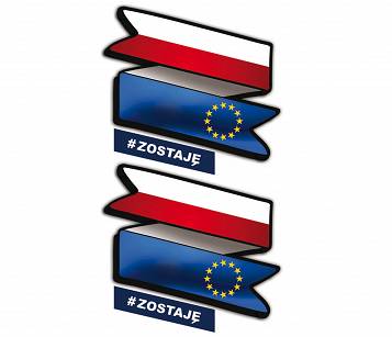 Naklejka Naklejki Zostaję w Unii Flaga Polski Euro