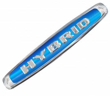Naklejka Emblemat Żywicowany Napis HYBRID 3D